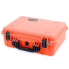 Pelican 1520 Case, Orange with Black Handle & Latches ColorCase