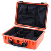 Pelican 1520 Case, Orange with Black Handle & Latches TrekPak Divider System with Mesh Lid Organizer ColorCase 015200-0120-150-110