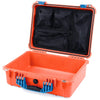 Pelican 1520 Case, Orange with Blue Handle & Latches Mesh Lid Organizer Only ColorCase 015200-0100-150-120