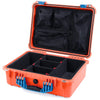 Pelican 1520 Case, Orange with Blue Handle & Latches TrekPak Divider System with Mesh Lid Organizer ColorCase 015200-0120-150-120