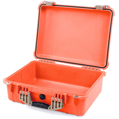 Pelican 1520 Case, Orange with Desert Tan Handle & Latches None (Case Only) ColorCase 015200-0000-150-310