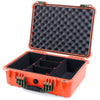 Pelican 1520 Case, Orange with OD Green Handle & Latches TrekPak Divider System with Convolute Lid Foam ColorCase 015200-0020-150-130