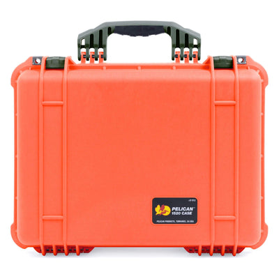 Pelican 1520 Case, Orange with OD Green Handle & Latches ColorCase