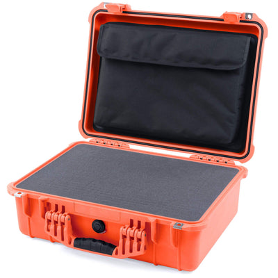 Pelican 1520 Case, Orange Pick & Pluck Foam with Computer Pouch ColorCase 015200-0201-150-150