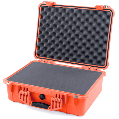 Pelican 1520 Case, Orange Pick & Pluck Foam with Convolute Lid Foam ColorCase 015200-0001-150-150