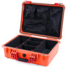Pelican 1520 Case, Orange with Red Handle & Latches TrekPak Divider System with Mesh Lid Organizer ColorCase 015200-0120-150-320