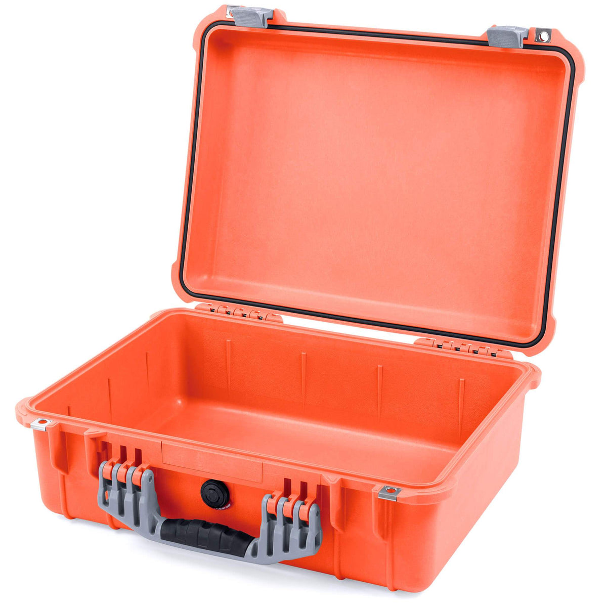 Pelican 1520 Case, Orange with Silver Handle &amp; Latches None (Case Only) ColorCase 015200-0000-150-180