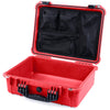 Pelican 1520 Case, Red with Black Handle & Latches Mesh Lid Organizer Only ColorCase 015200-0100-320-110