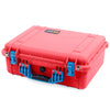 Pelican 1520 Case, Red with Blue Handle & Latches ColorCase
