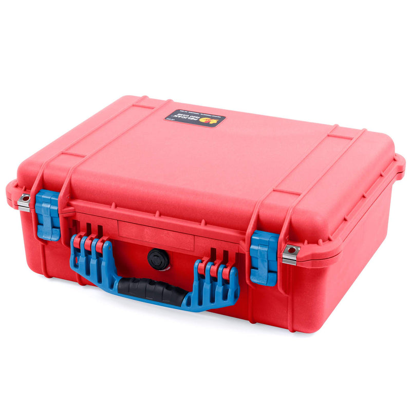 Pelican 1520 Case, Red with Blue Handle & Latches ColorCase 