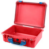 Pelican 1520 Case, Red with Blue Handle & Latches None (Case Only) ColorCase 015200-0000-320-120