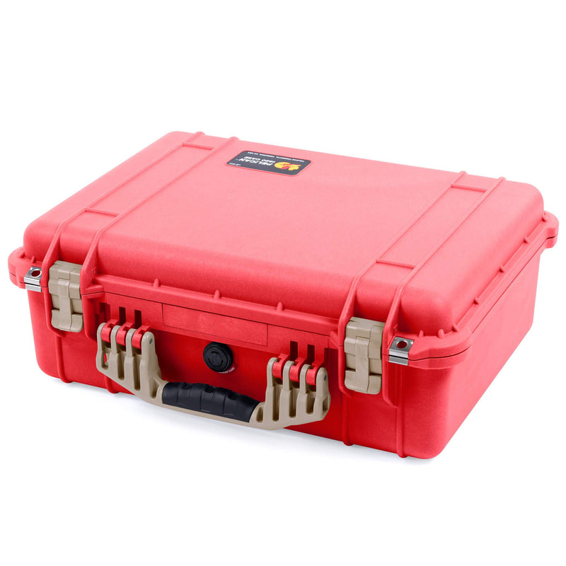 Pelican 1520 Case, Red with Desert Tan Handle & Latches ColorCase 