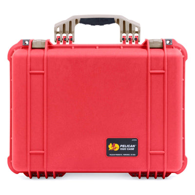 Pelican 1520 Case, Red with Desert Tan Handle & Latches ColorCase