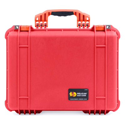 Pelican 1520 Case, Red with Orange Handle & Latches ColorCase