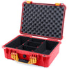 Pelican 1520 Case, Red with Yellow Handle & Latches TrekPak Divider System with Convolute Lid Foam ColorCase 015200-0020-320-240