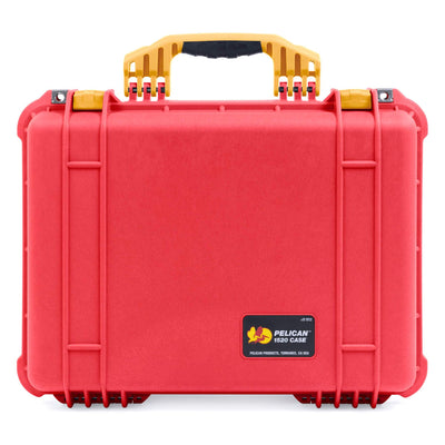 Pelican 1520 Case, Red with Yellow Handle & Latches ColorCase