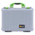 Pelican 1520 Case, Silver with Lime Green Handle & Latches ColorCase 