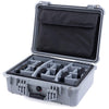 Pelican 1520 Case, Silver Gray Padded Microfiber Dividers with Computer Pouch ColorCase 015200-0270-180-180