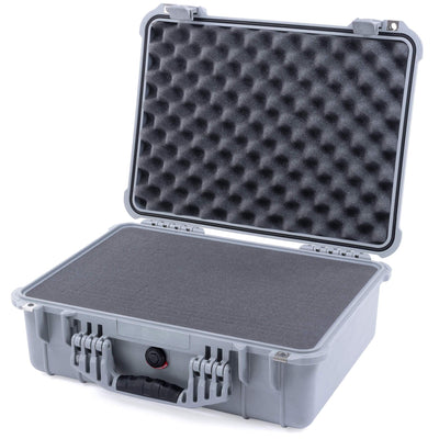 Pelican 1520 Case, Silver Pick & Pluck Foam with Convolute Lid Foam ColorCase 015200-0001-180-180