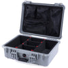 Pelican 1520 Case, Silver TrekPak Divider System with Mesh Lid Organizer ColorCase 015200-0120-180-180