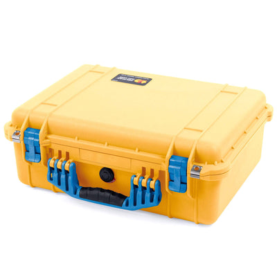 Pelican 1520 Case, Yellow with Blue Handle & Latches ColorCase