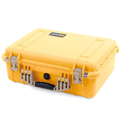 Pelican 1520 Case, Yellow with Desert Tan Handle & Latches ColorCase