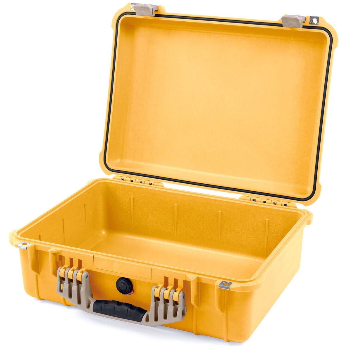Pelican 1520 Case, Yellow with Desert Tan Handle &amp; Latches None (Case Only) ColorCase 015200-0000-240-310