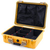 Pelican 1520 Case, Yellow with Desert Tan Handle & Latches TrekPak Divider System with Mesh Lid Organizer ColorCase 015200-0120-240-310