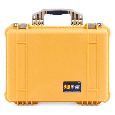 Pelican 1520 Case, Yellow with Desert Tan Handle & Latches ColorCase