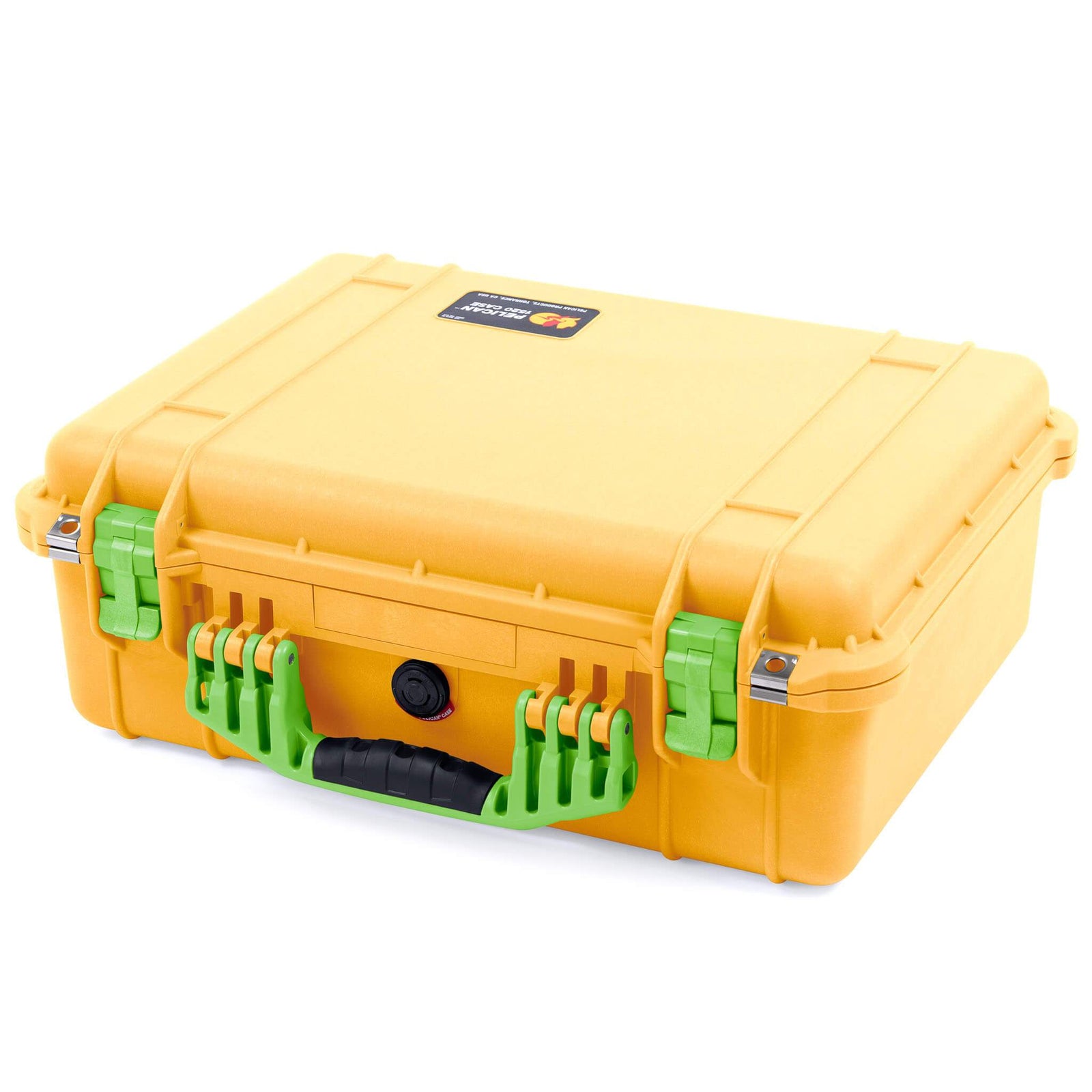 Pelican 1520 Case, Yellow with Lime Green Handle & Latches ColorCase 