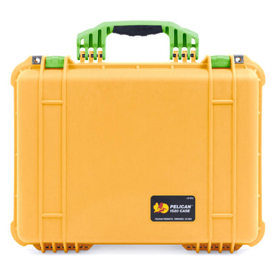 Pelican 1520 Case, Yellow with Lime Green Handle & Latches ColorCase