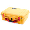 Pelican 1520 Case, Yellow with Red Handle & Latches ColorCase