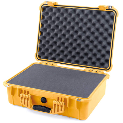 Pelican 1520 Case, Yellow Pick & Pluck Foam with Convolute Lid Foam ColorCase 015200-0001-240-240