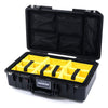 Pelican 1525 Air Case, Black Yellow Padded Microfiber Dividers with Mesh Lid Organizer ColorCase 015250-0110-110-110