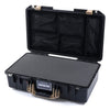 Pelican 1525 Air Case, Black with Desert Tan Handle & Latches Pick & Pluck Foam with Mesh Lid Organizer ColorCase 015250-0101-110-310