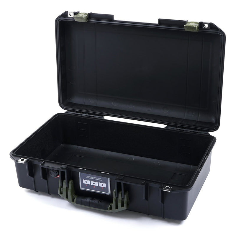 Pelican 1525 Air Case, Black with OD Green Handle & Latches ColorCase 