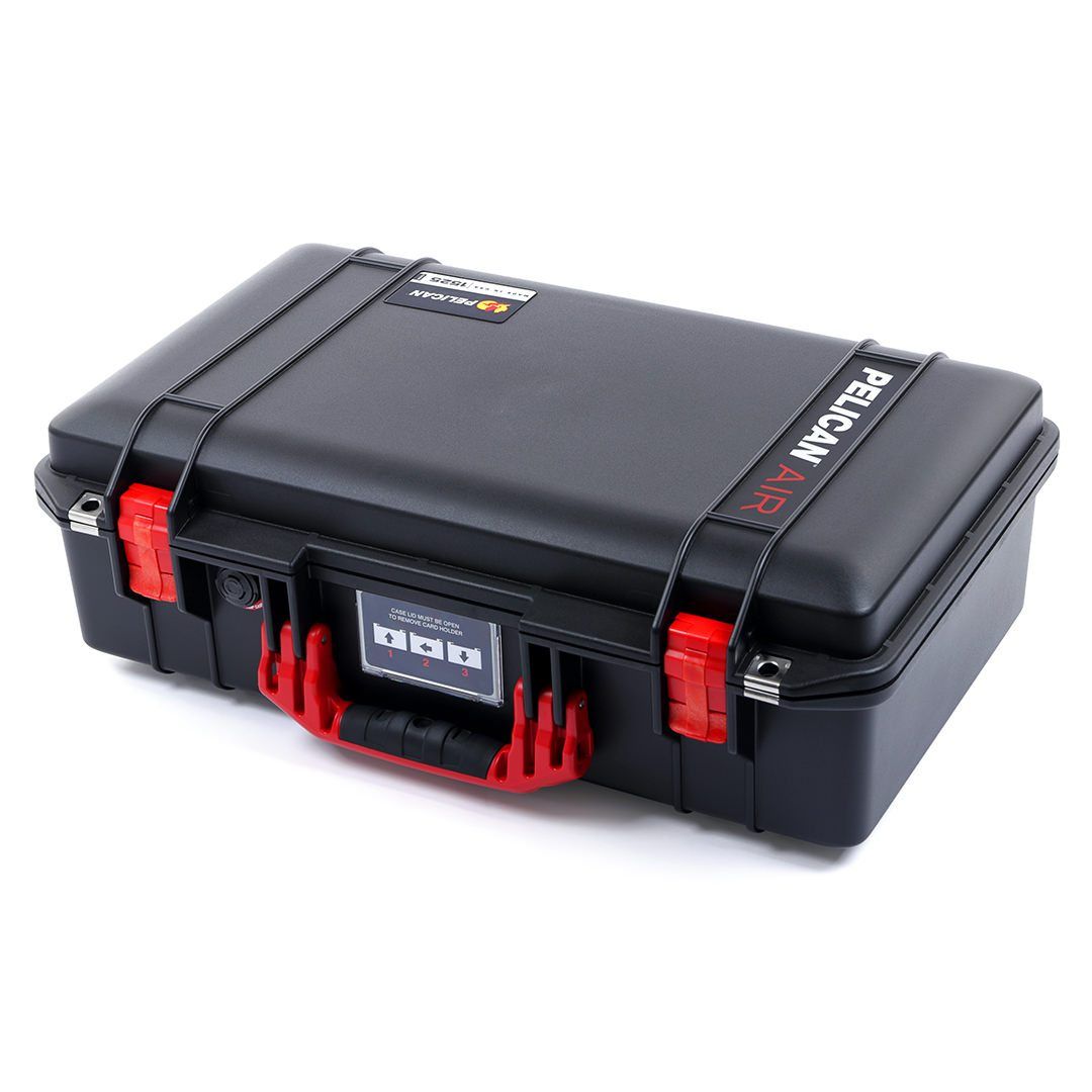 Pelican 1525 Air Case, Black with Red Handle & Latches ColorCase 
