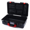 Pelican 1525 Air Case, Black with Red Handle & Latches Mesh Lid Organizer Only ColorCase 015250-0100-110-320