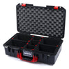 Pelican 1525 Air Case, Black with Red Handle & Latches TrekPak Divider System with Convolute Lid Foam ColorCase 015250-0020-110-320