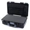 Pelican 1525 Air Case, Black with Silver Handle & Latches Pick & Pluck Foam with Laptop Computer Pouch ColorCase 015250-0201-110-180