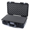 Pelican 1525 Air Case, Black with Silver Handle & Latches Pick & Pluck Foam with Convolute Lid Foam ColorCase 015250-0001-110-180