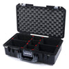 Pelican 1525 Air Case, Black with Silver Handle & Latches TrekPak Divider System with Convolute Lid Foam ColorCase 015250-0020-110-180