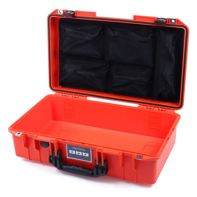 Pelican 1525 Air Case, Orange with Black Handle & Latches Mesh Lid Organizer Only ColorCase 015250-0100-150-110