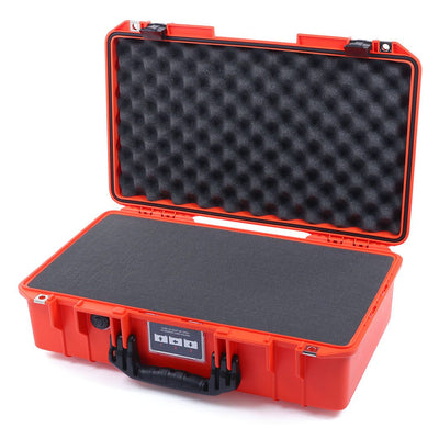 Pelican 1525 Air Case, Orange with Black Handle & Latches Pick & Pluck Foam with Convolute Lid Foam ColorCase 015250-0001-150-110