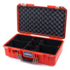 Pelican 1525 Air Case, Orange with Desert Tan Handle & Latches TrekPak Divider System with Convolute Lid Foam ColorCase 015250-0020-150-310
