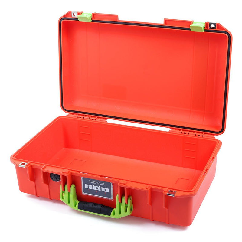 Pelican 1525 Air Case, Orange with Lime Green Handle & Latches ColorCase 