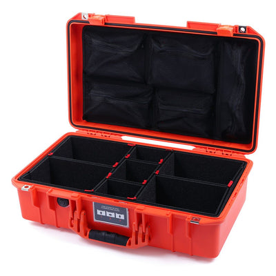 Pelican 1525 Air Case, Orange TrekPak Divider System with Mesh Lid Organizer ColorCase 015250-0120-150-150