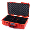 Pelican 1525 Air Case, Orange with Red Handle & Latches TrekPak Divider System with Convolute Lid Foam ColorCase 015250-0020-150-320