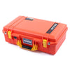 Pelican 1525 Air Case, Orange with Yellow Handle & Latches ColorCase