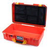 Pelican 1525 Air Case, Orange with Yellow Handle & Latches Mesh Lid Organizer Only ColorCase 015250-0100-150-240